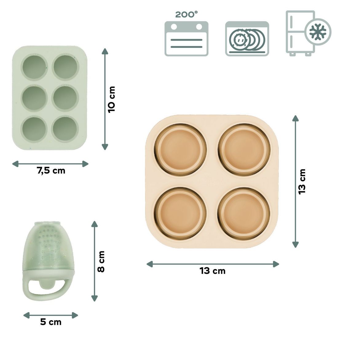 Set grignoteuse et moules en silicone (Babymoov) - Image 6