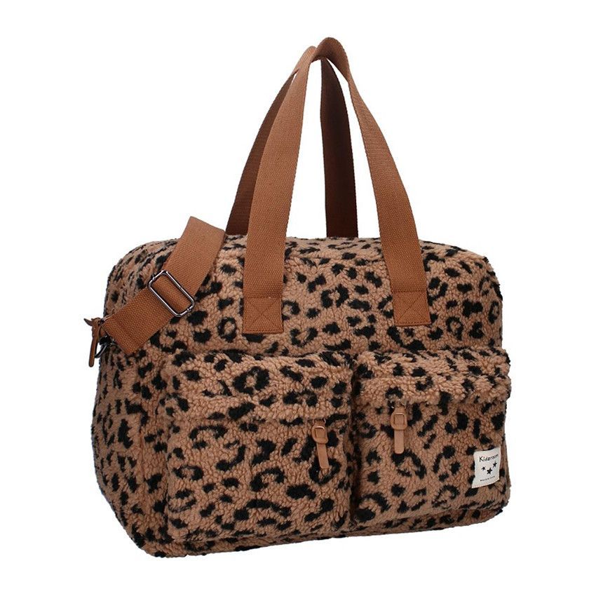 Sac à langer Sherpa Léopard Caramel - Marron (Kidzroom) - Image 1