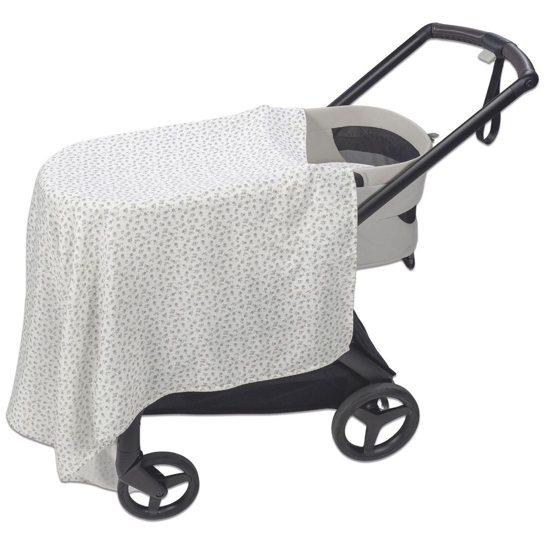 Drap housse pour nacelle et Lange Little Bloom Fleurs Gris (Pasito a pasito) - Image 4