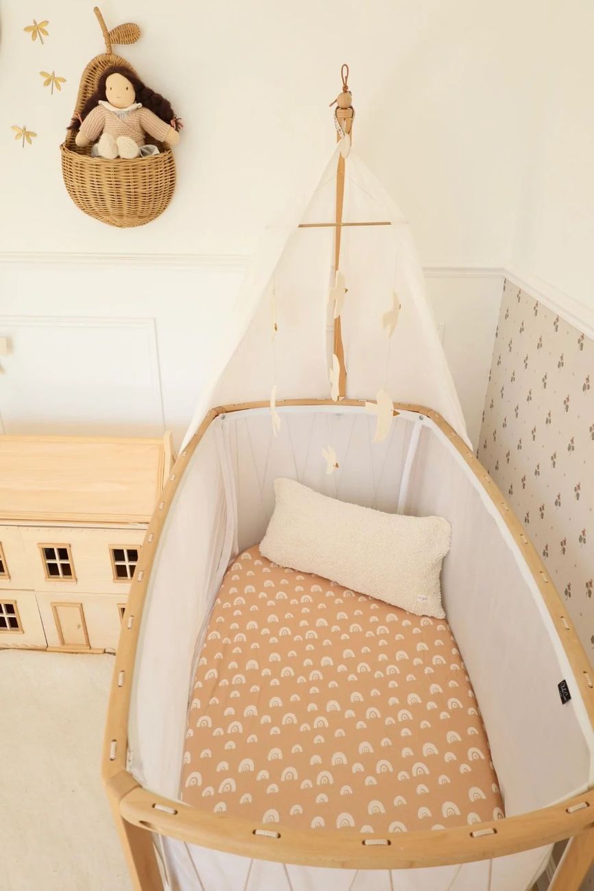 Drap Housse Arc en Pêche (Mezamé Paris) - Image 1