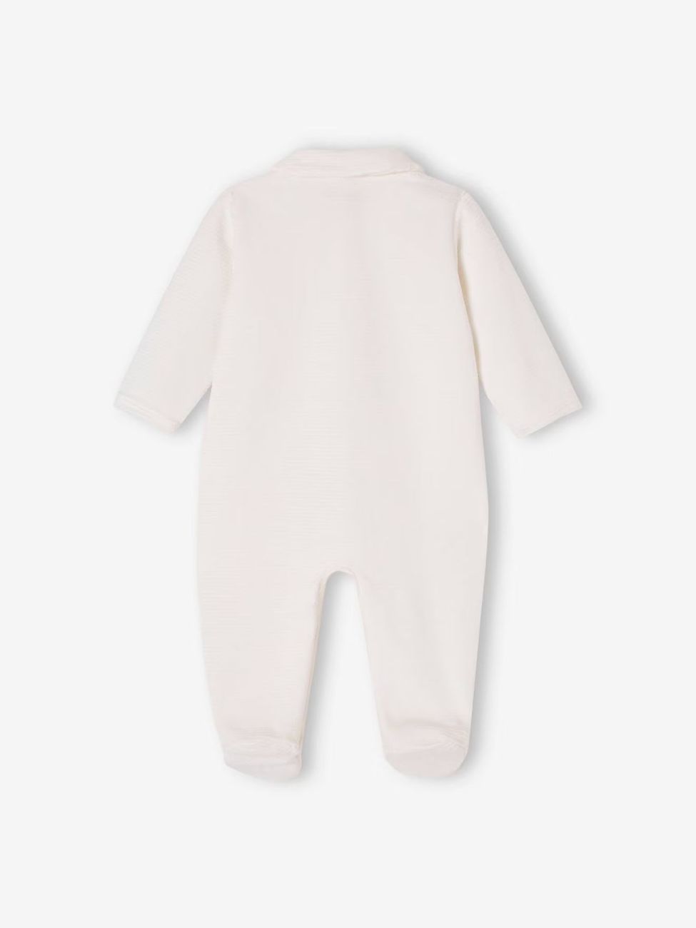 Lot de 2 pyjamas bébé en velours naissance beige (Vertbaudet) - Image 1
