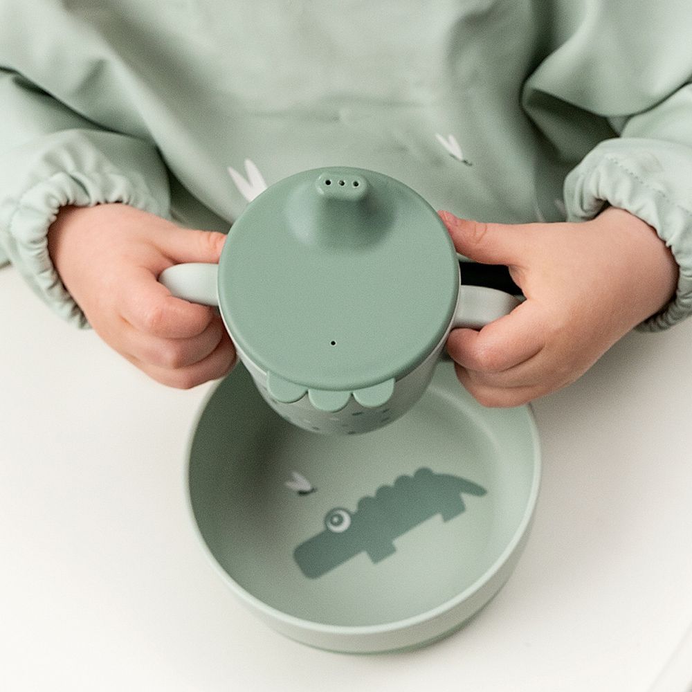 Tasse d'apprentissage Happy dots Vert (Done by deer) - Image 4