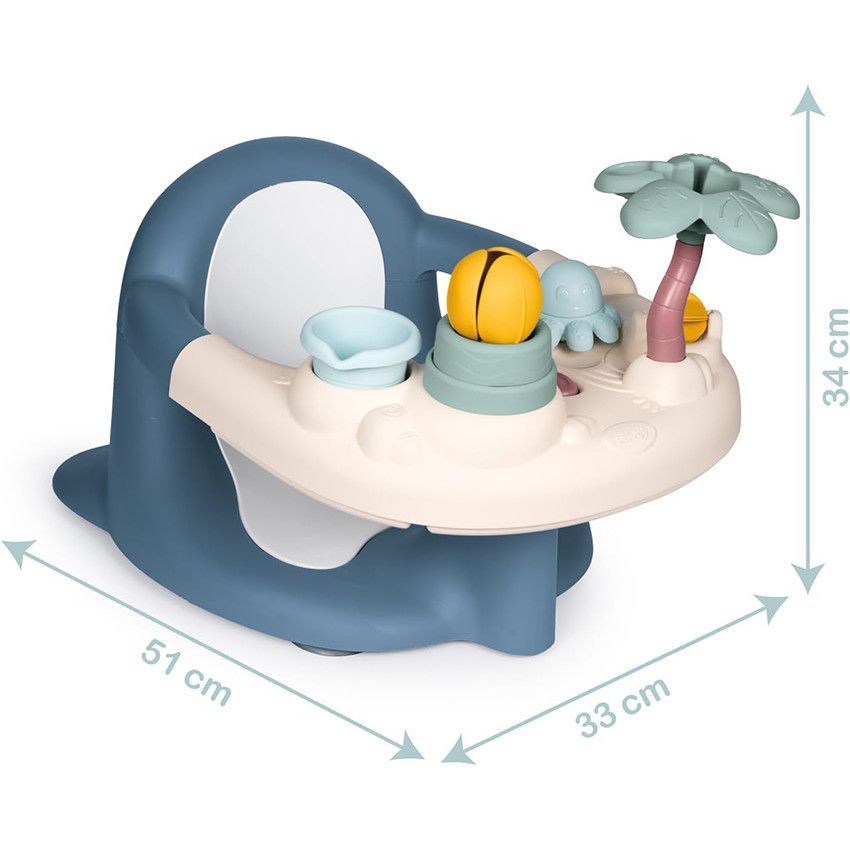 Siège de bain bébé 2 en 1 - Bleu et blanc - Bleu (LITTLE SMOBY) - Image 1