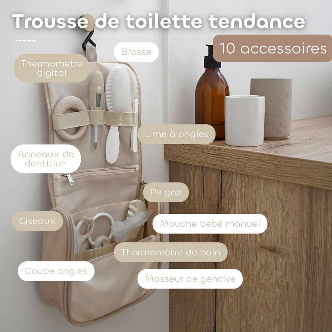Trousse de soin Nomade Argile (10 accessoires) (Béaba) - Image 4