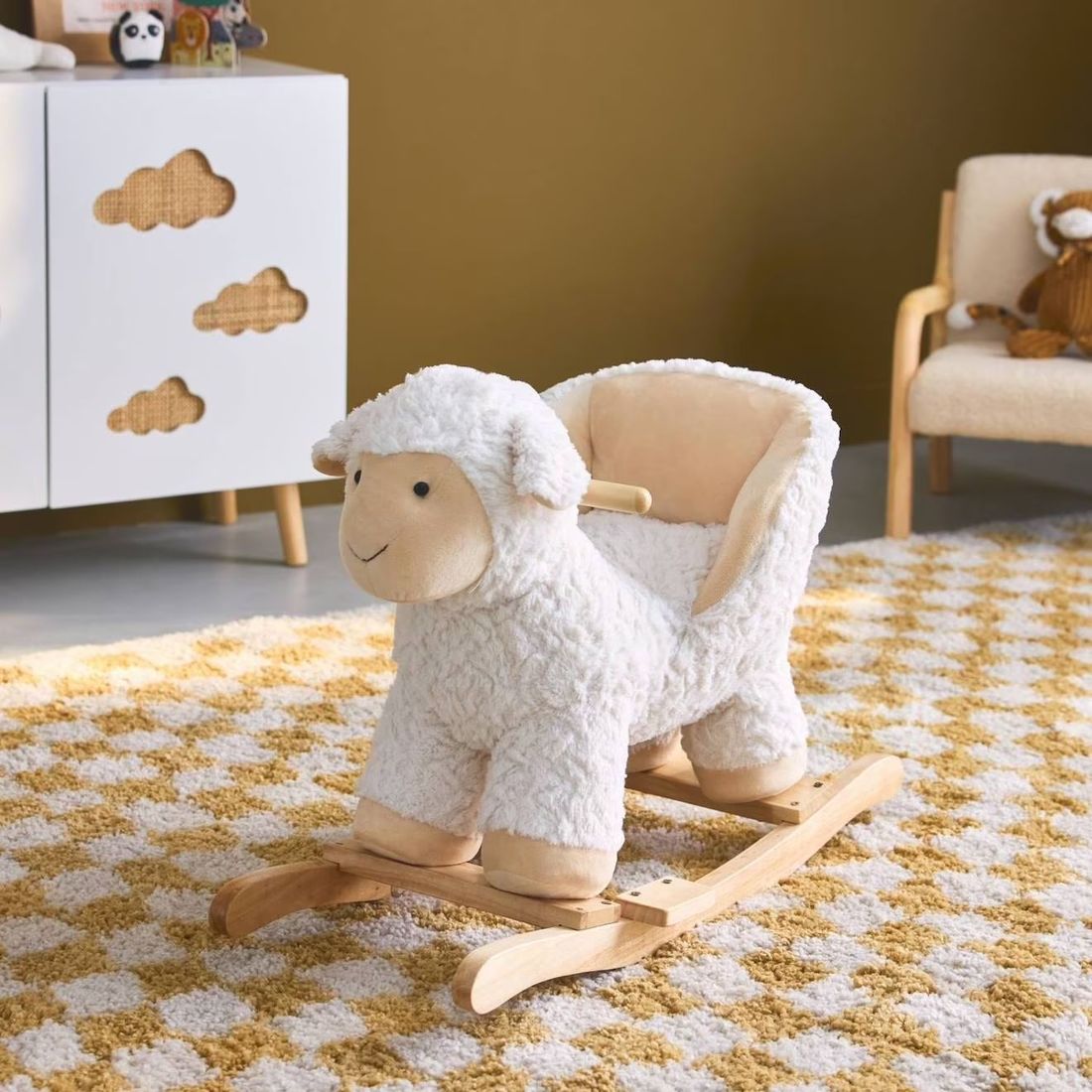Fauteuil Mouton À Bascule Pour Enfant Blanc (sweeek) - Couverture