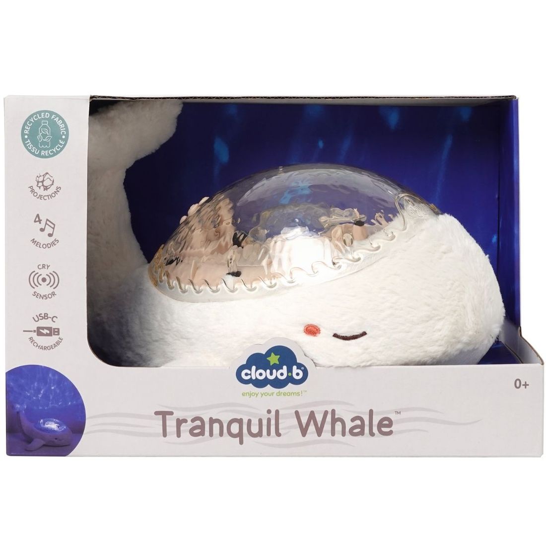 Veilleuse peluche Tranquil Whale White (rechargeable) (Cloud B) - Image 7