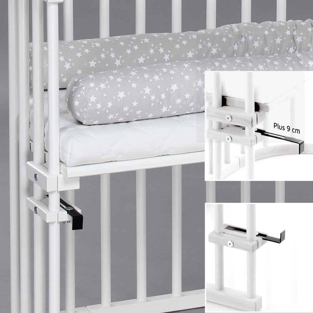 Lit berceau cododo avec matelas - original blanc (BABYBAY) - Image 2