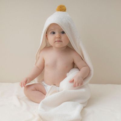 Cape de bain écru So cute (73 x 73 cm) (Nobodinoz) - Image 3