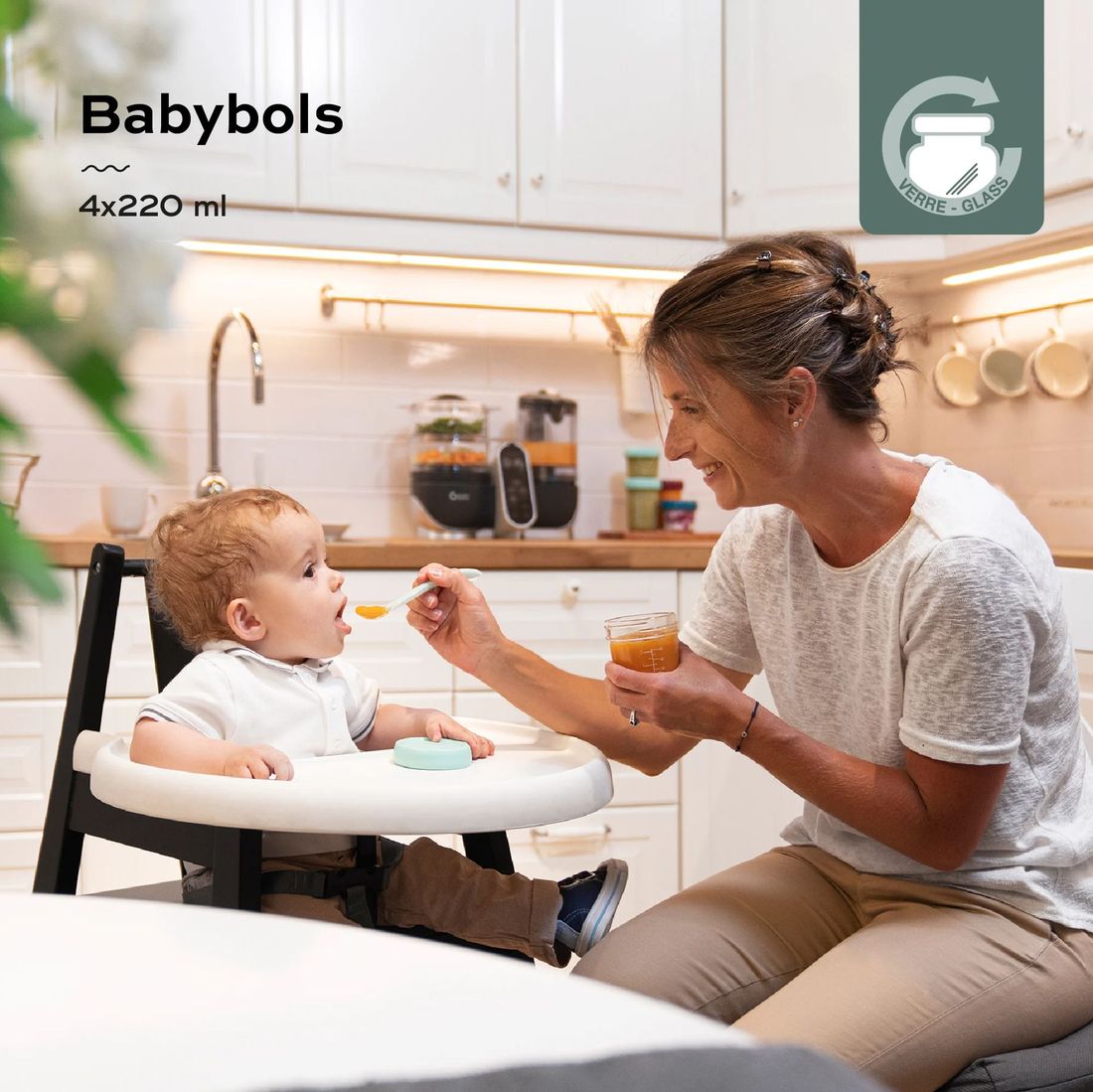 Babybols 4 Pots de Conservation en Verre 220 ml (Babymoov) - Image 2