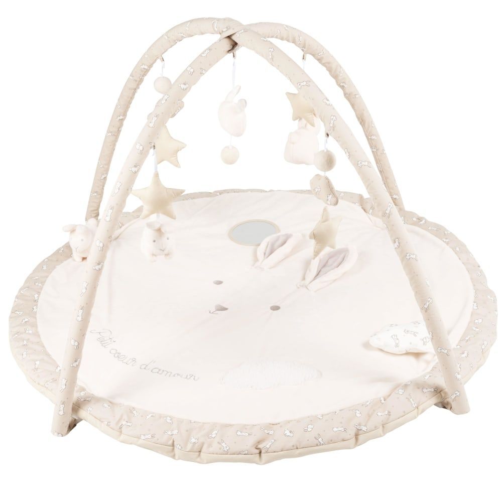 Tapis d'éveil bébé rond écru, blanc et taupe D90 (Maisons du Monde) - Image 4
