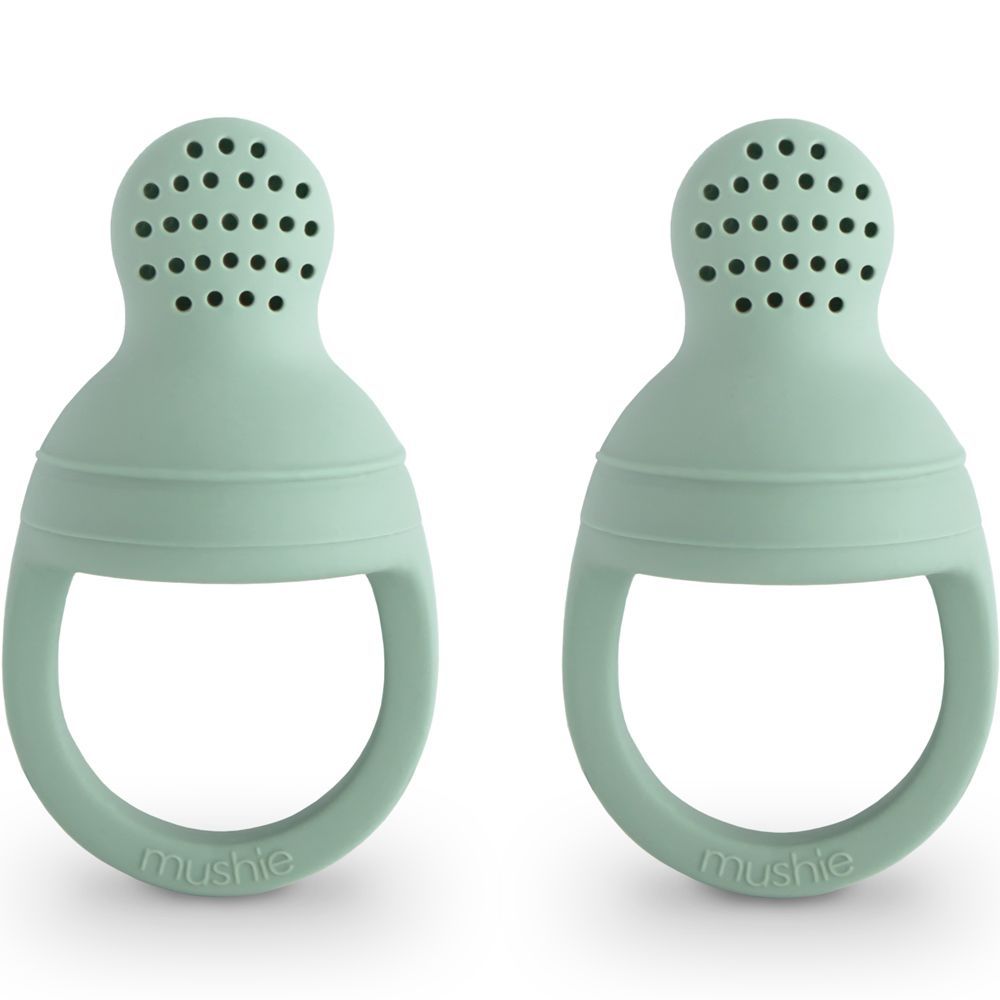 Lot de 2 sucettes grignoteuses en silicone Cambridge blue (Mushie) - Image 1