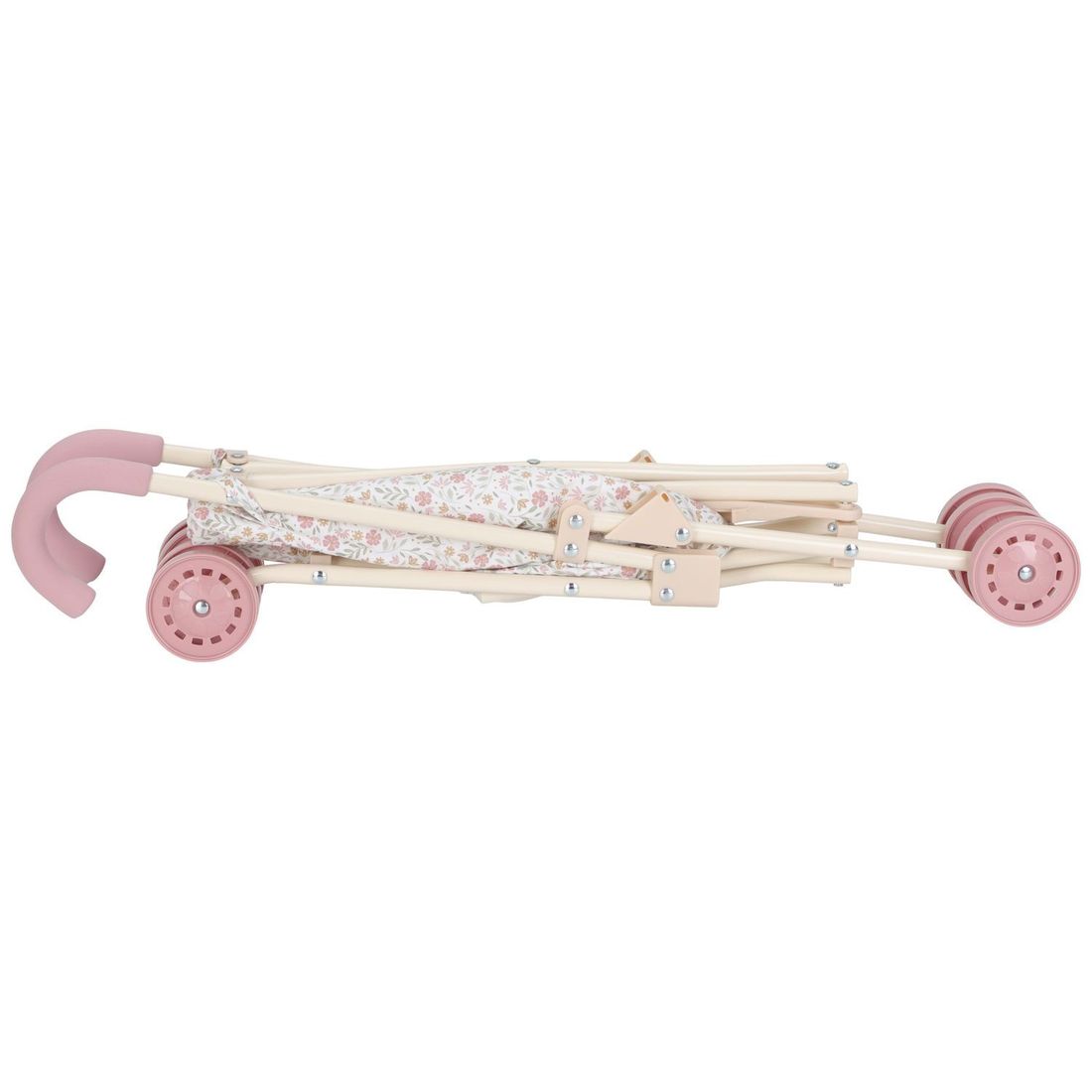 Poussette pour poupée en métal rose (Little Dutch) - Image 7