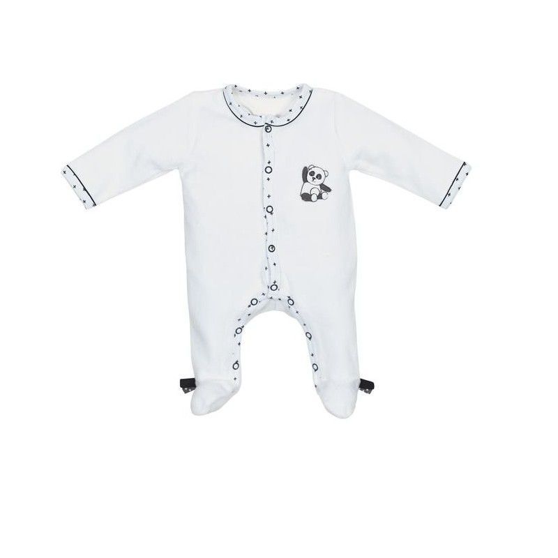 Pyjama velours Blanc taille 1 mois Chao Chao (Sauthon) - Couverture
