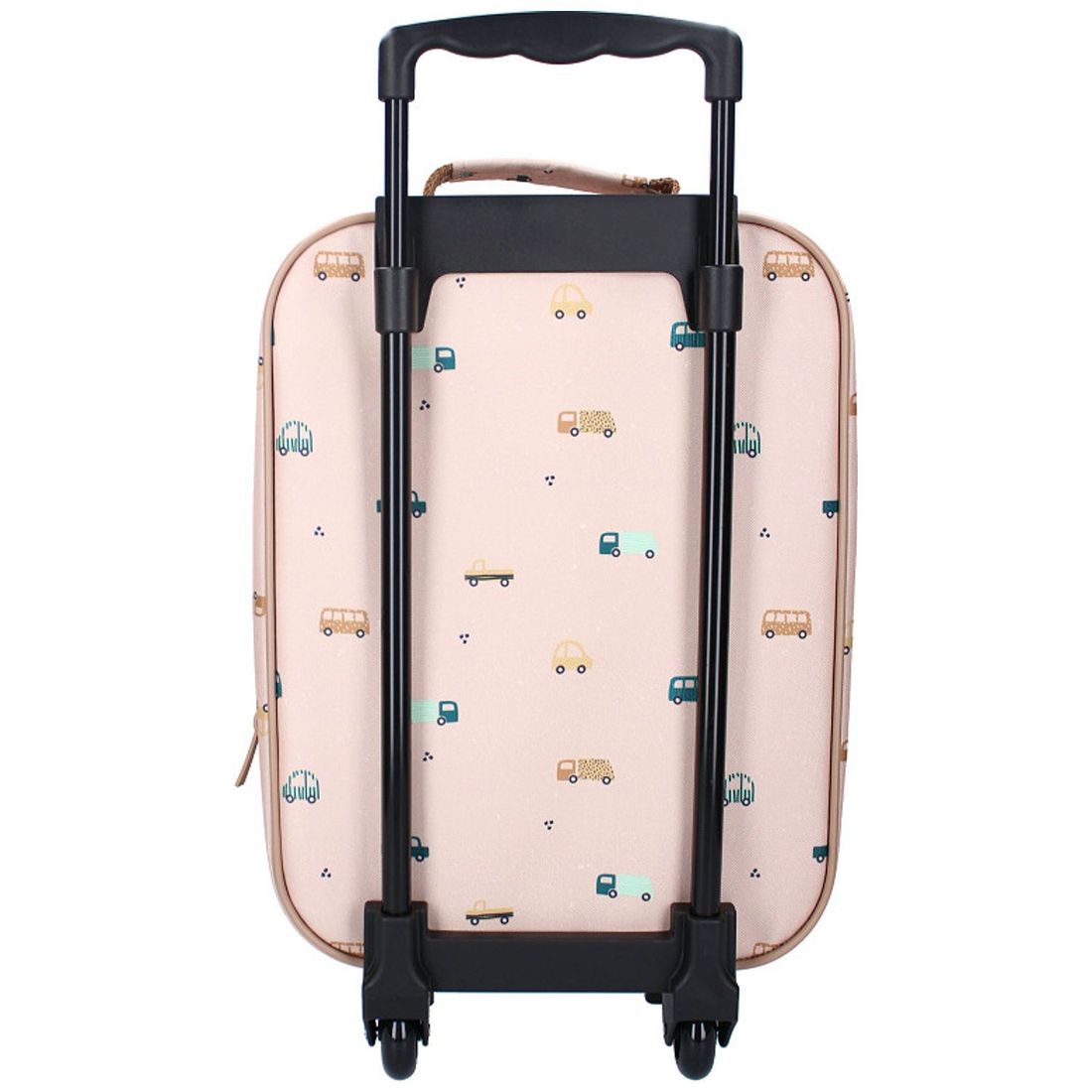 Valise à roulettes enfant Voitures beige (Kidzroom) - Image 1