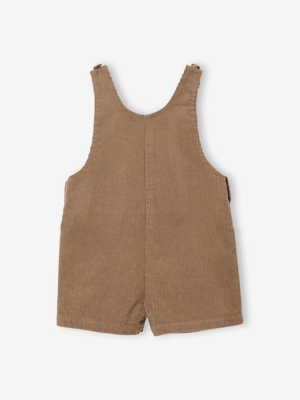 Salopette courte bébé en velours côtelé noix de pécan (Vertbaudet) - Image 2
