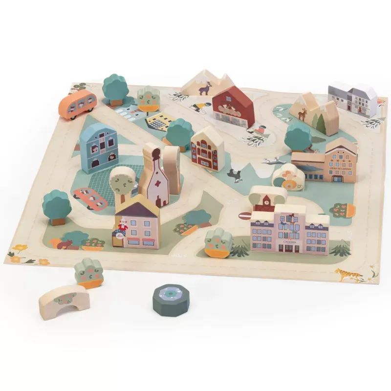 Puzzle à jouer village des alpes (Sevi) - Couverture