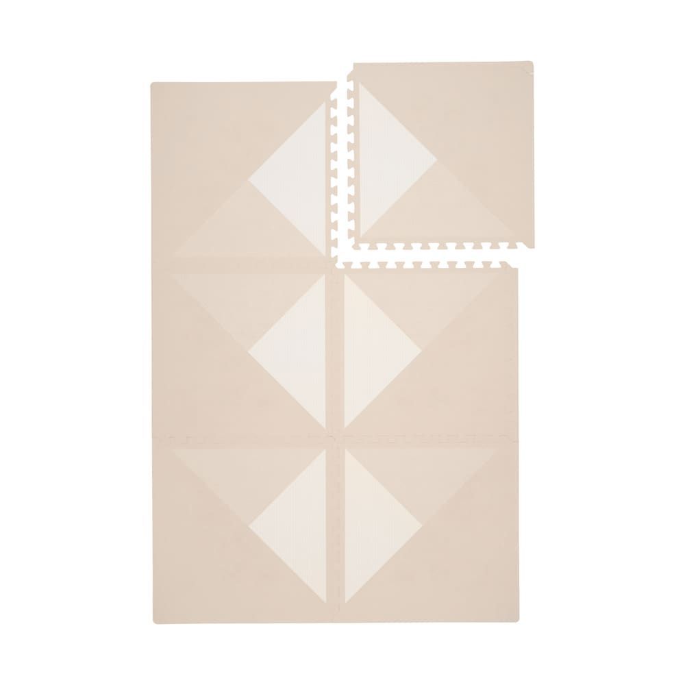 Tapis de jeu puzzle en mousse beige 120x180cm (ToddleKind) - Couverture