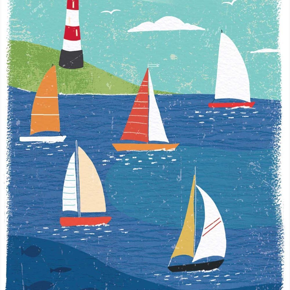 Affiche enfant baie en bretagne avec cadre bois 40x60 cm (Hexoa) - Image 3