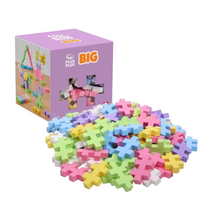 Boîte 100 pcs pastel plus plus big (Plus Plus) - Couverture