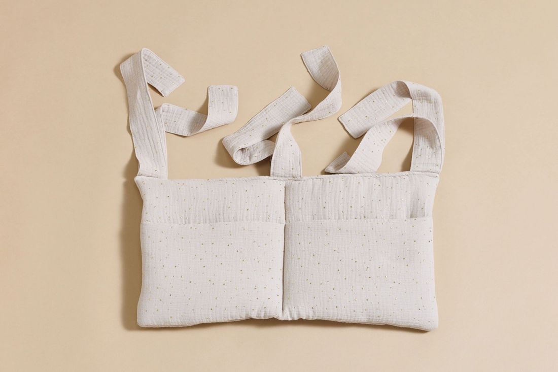 - Pochette de Rangement - Beige à Pois Dorés - Beige (Mon Lit Cabane) - Couverture