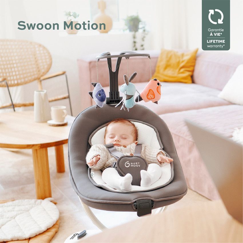 Balancelle Swoon Motion – Zinc - Gris foncé (Babymoov) - Image 2
