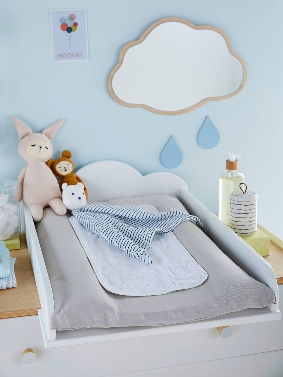 Plan à langer universel 52 cm Nuage blanc (Vertbaudet) - Image 3