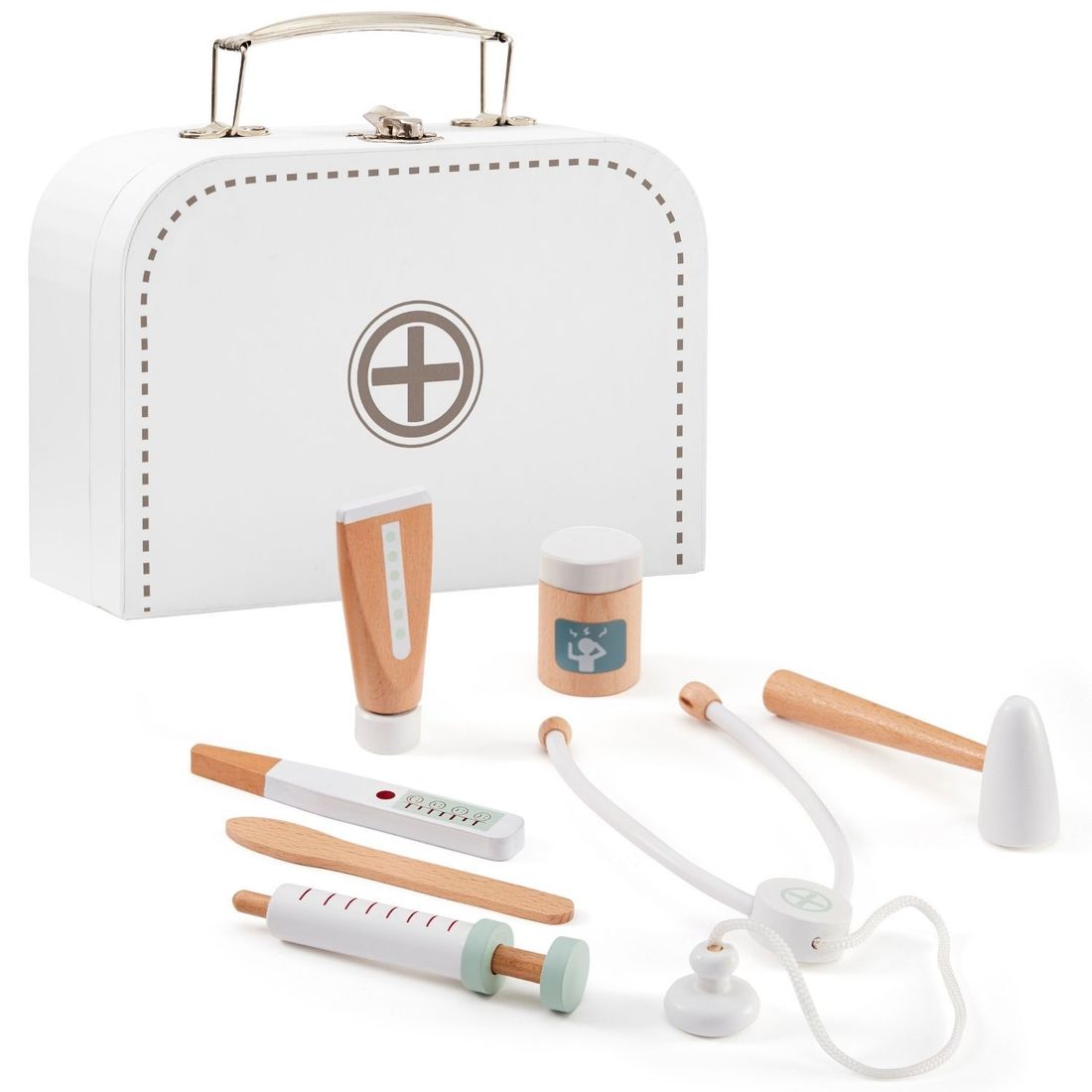 Kid's Concept - Mallette et accessoires de Docteur en bois blanc