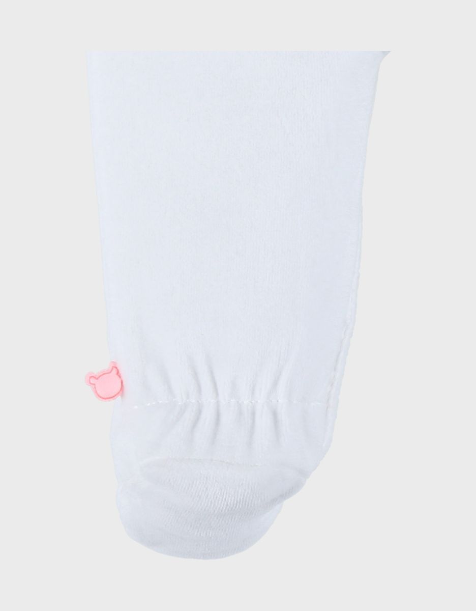 Pyjama en velours blanc brodé – Fluffy (Noukie's) - Image 5
