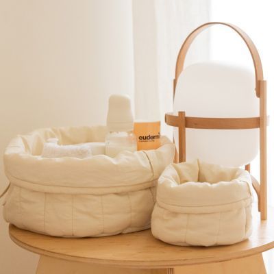 Lot de 2 paniers de rangement bamboo naturel (20 x 30 cm) (Lorena Canals) - Image 3