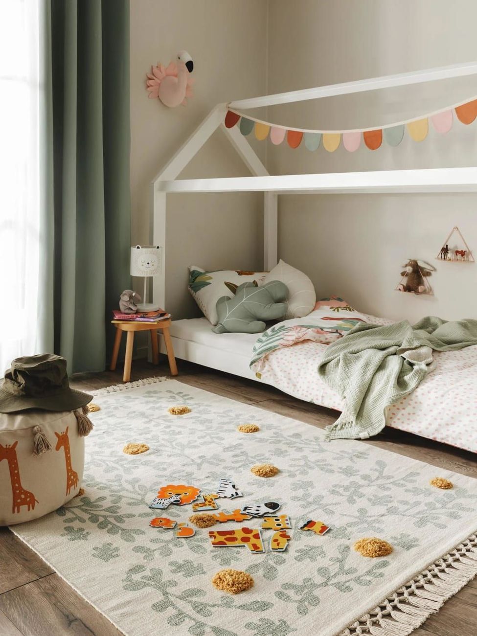 Tapis enfant crème/vert 120x170 (Benuta) - Couverture