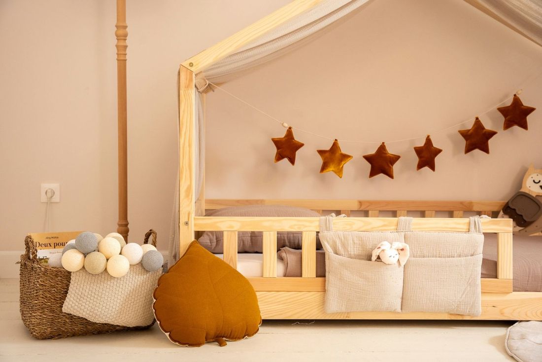 - Pochette de Rangement - Beige à Pois Dorés - Beige (Mon Lit Cabane) - Image 4