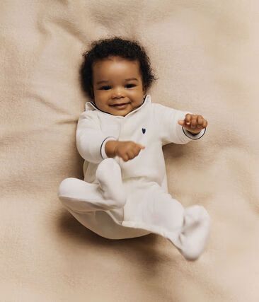 Dors-bien bébé en velours uni à col vareuse (Petit Bateau) - Image 1