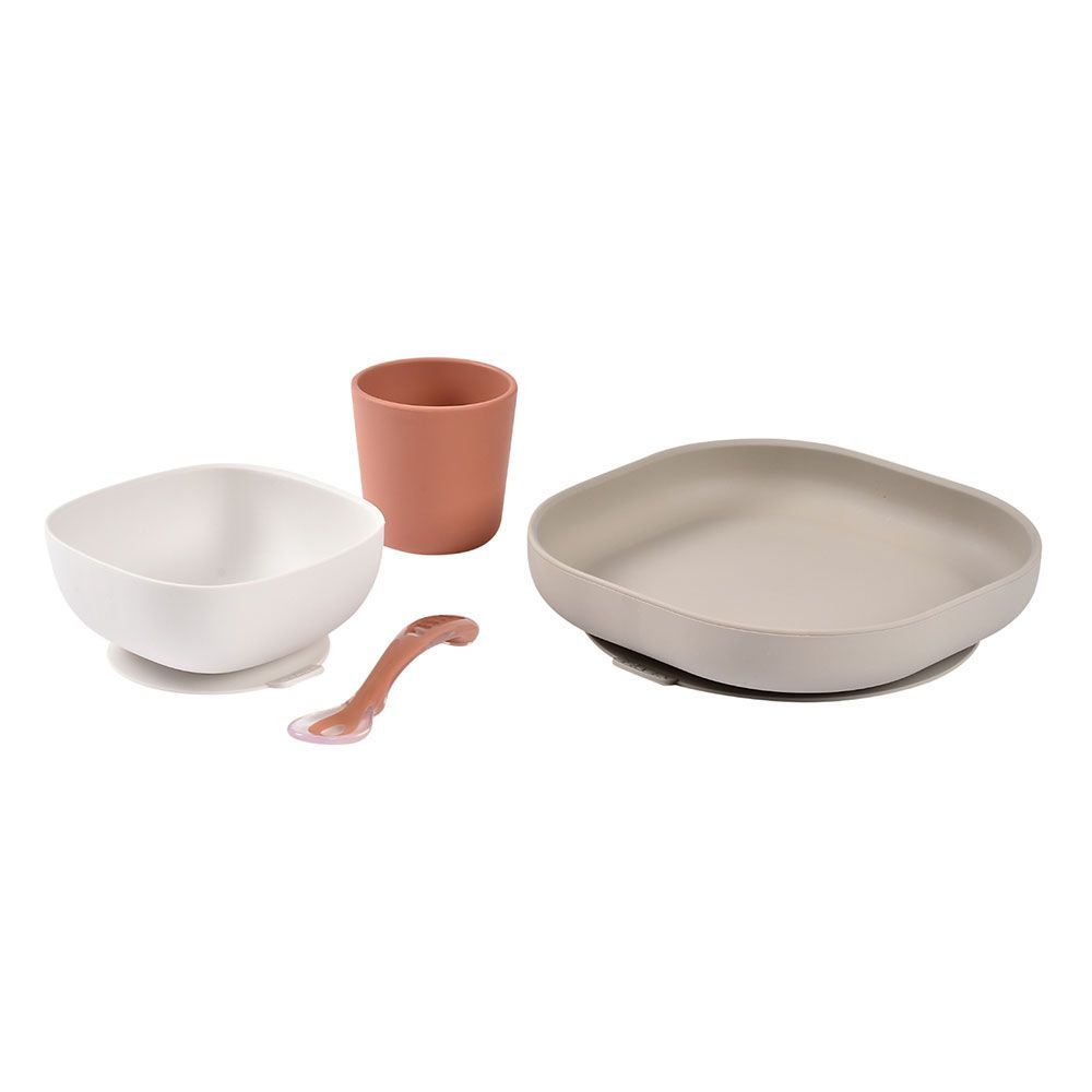 Coffret repas en silicone 4 pièces (Béaba) - Image 1