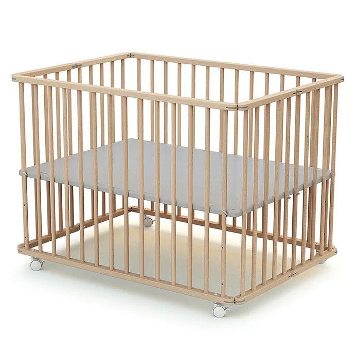 Parc Rectangulaire Pliable - Hêtre Brut (Webaby) - Image 3
