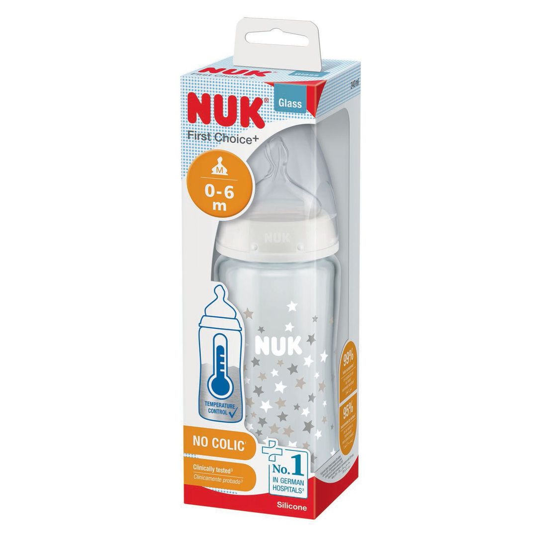 Biberon en verre First Choice Plus avec Temperature Control (Nuk) - Image 1