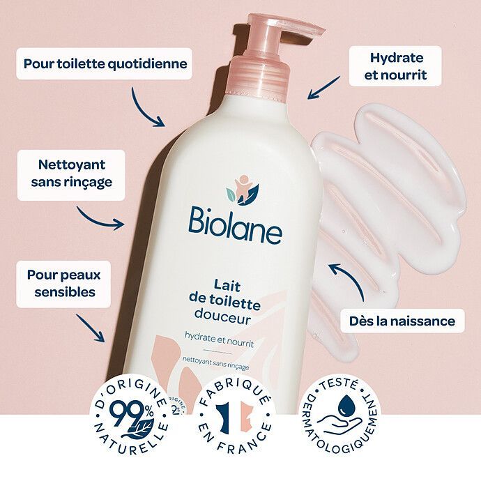 Lait de Toilette Douceur - 750 ml (Biolane) - Image 4