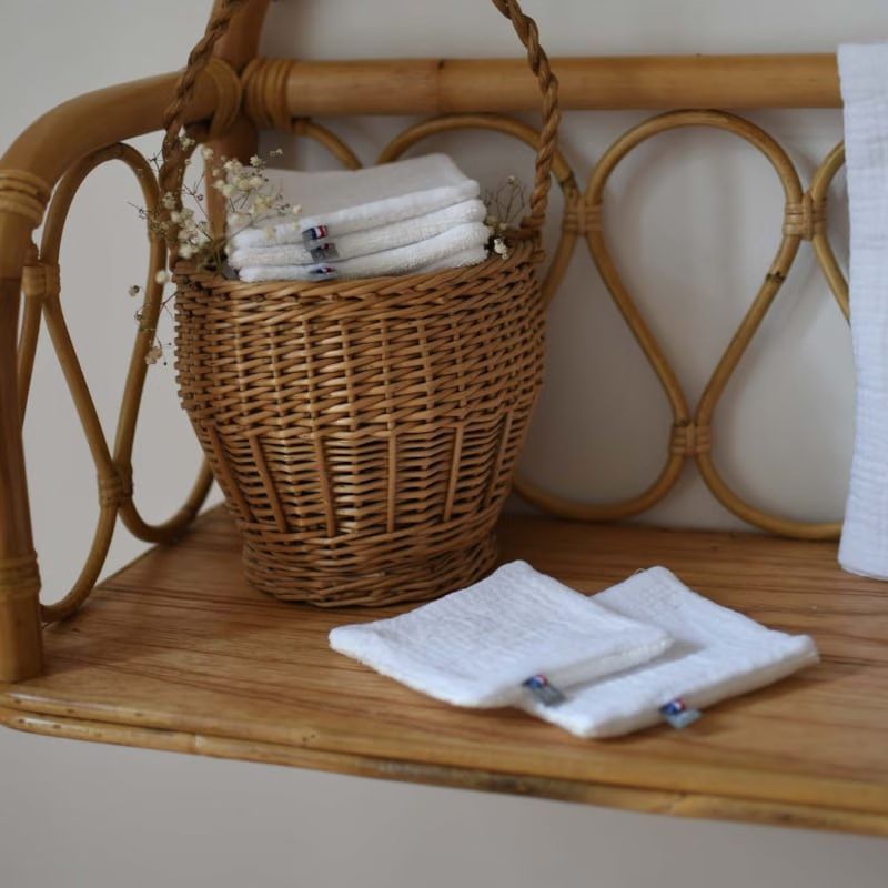 8 lingettes lavables bambou coton jeanne (Sevira Kids) - Image 3