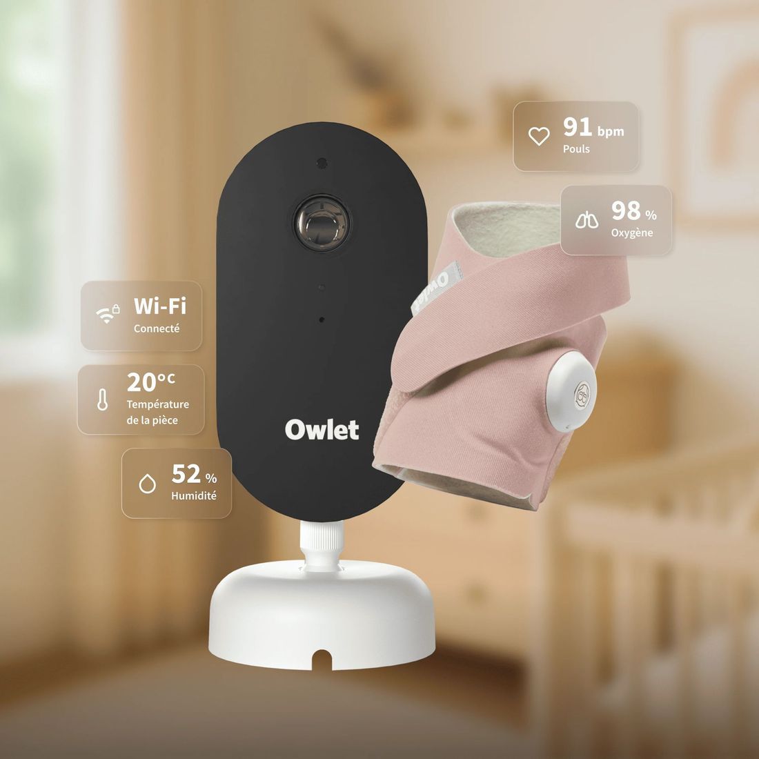 Dream Duo™ 3 - Dream Sock + Dream Sight (Owlet) - Image 5