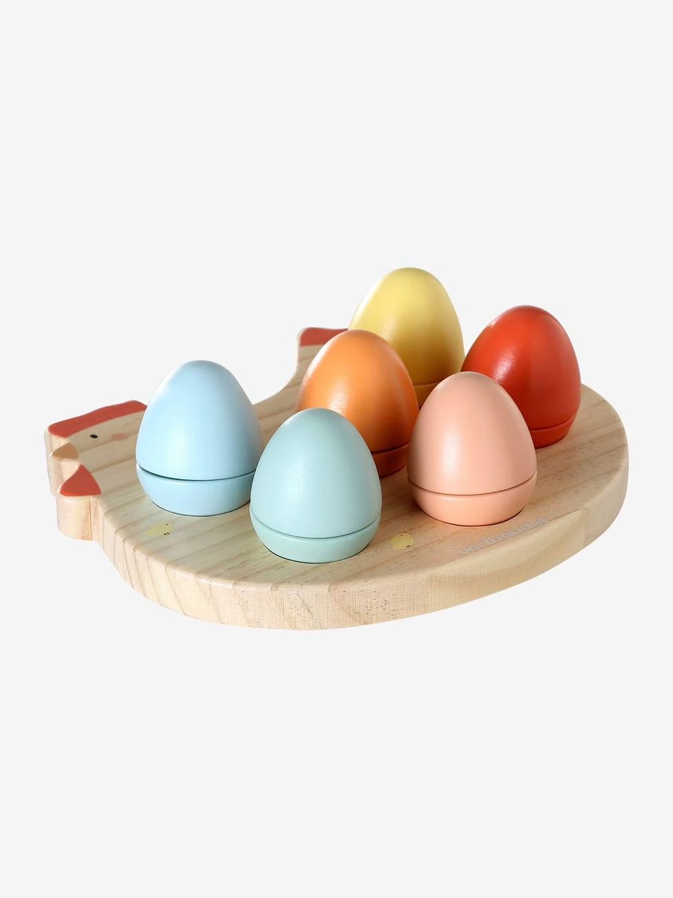 Poule avec ses œufs à formes en bois FSC® bois (Vertbaudet) - Image 2