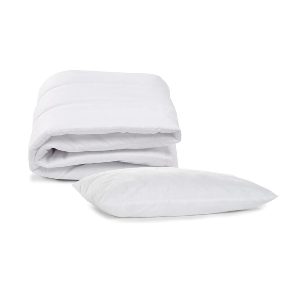 Pack bébé couette + oreiller bébé lavable à 95°c 75x120cm (Bleu Câlin) - Image 2