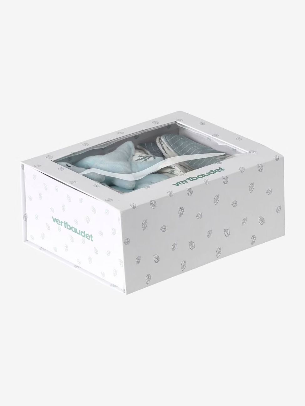 Coffret cadeau naissance SOUS L'OCÉAN bleu grisé (Vertbaudet) - Image 1