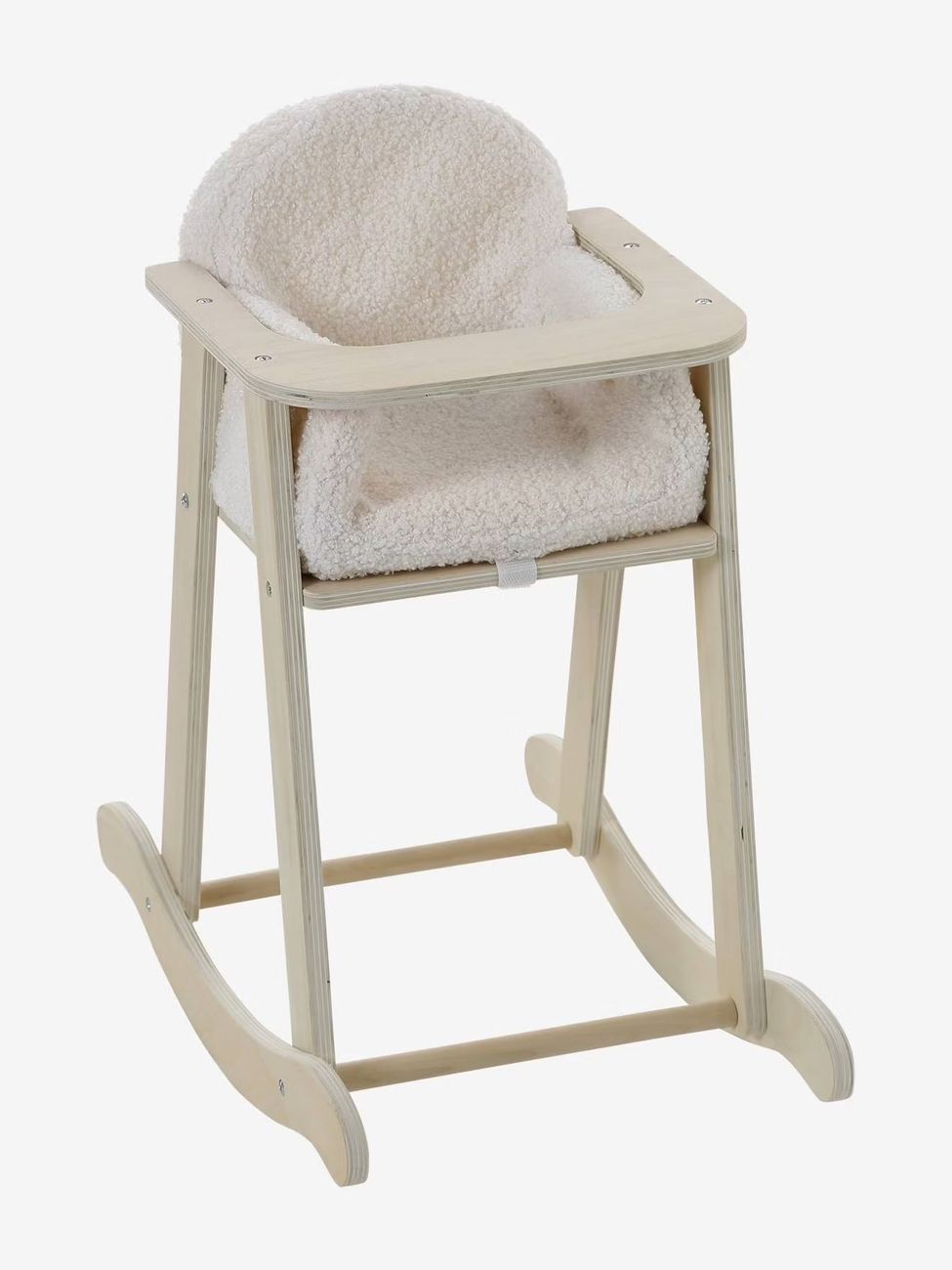 Chaise haute à bascule poupon en bois FSC® bois (Vertbaudet) - Image 1