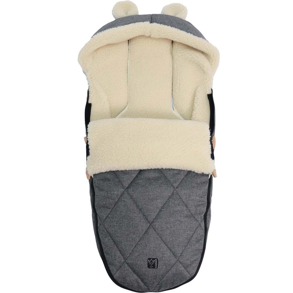 Chancelière capuche souris en laine gris anthracite (6-36 mois) (Kaiser) - Image 3