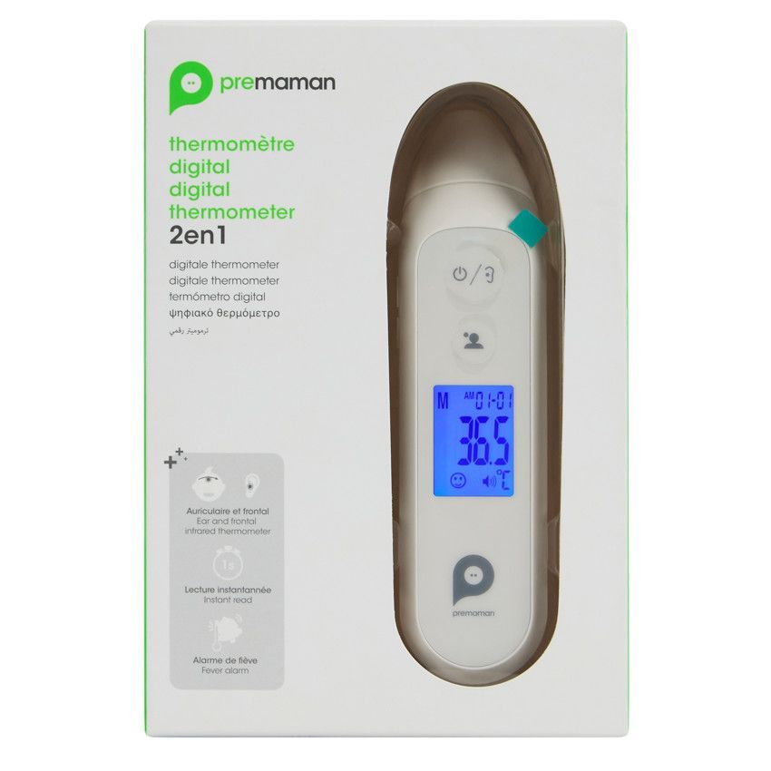 Thermomètre Infrarouge multifonctions - Blanc (Prémaman) - Image 3