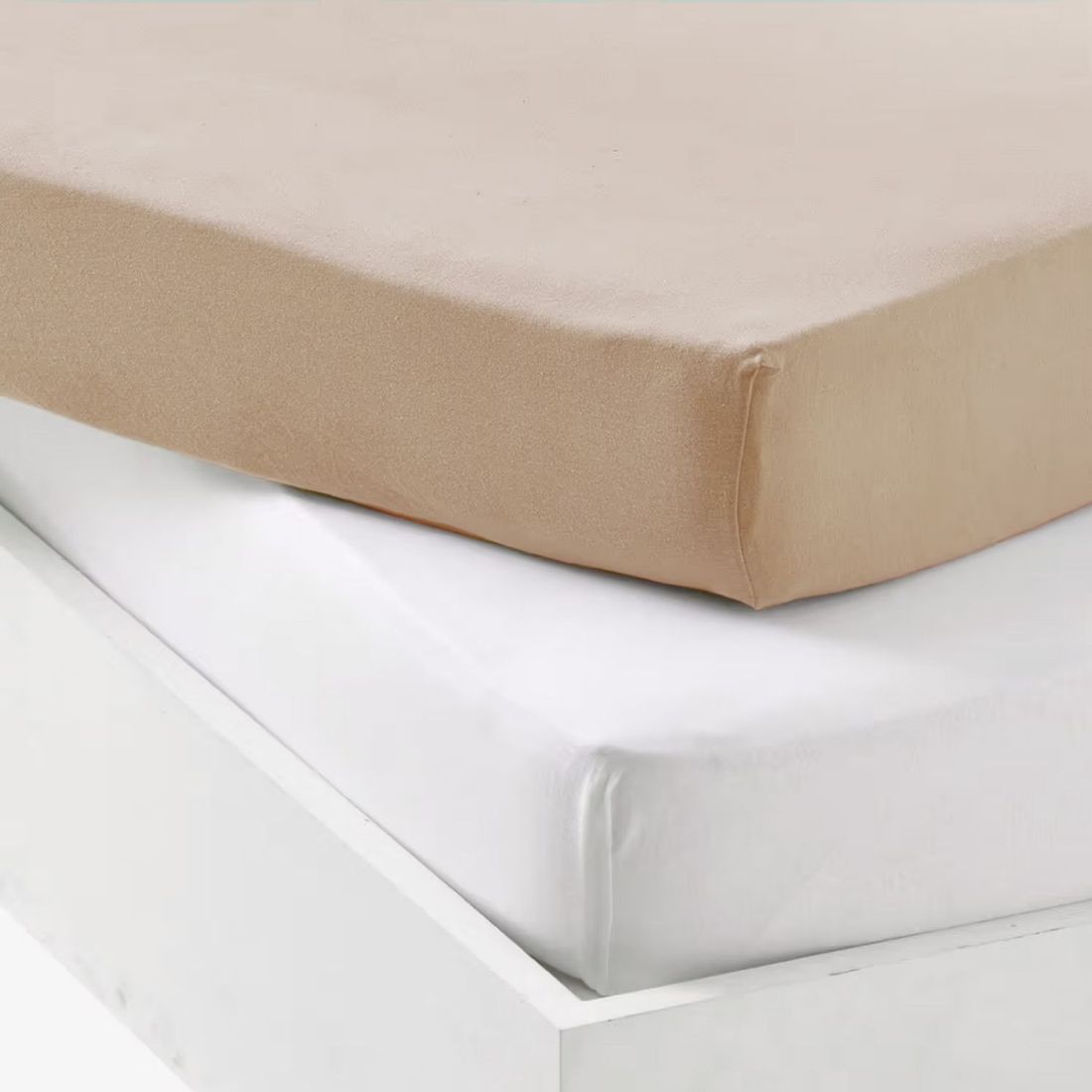 Lot alèse et drap housse Blanc-Sable (60 x 120 cm) (Mon P'tit Dodo) - Image 1