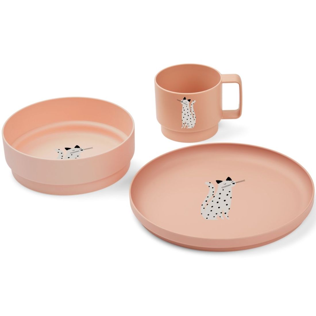 Coffret repas Archi Cat Tuscany Rose (3 pièces) - Reconditionné (Liewood) - Couverture