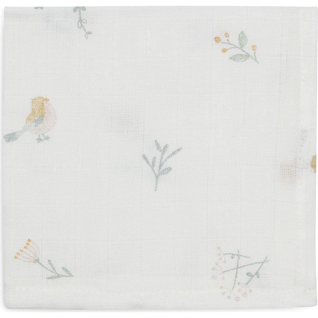 Lot de 3 mini langes en gaze de coton Lovely Birds (31 x 31 cm) (Jollein) - Image 6