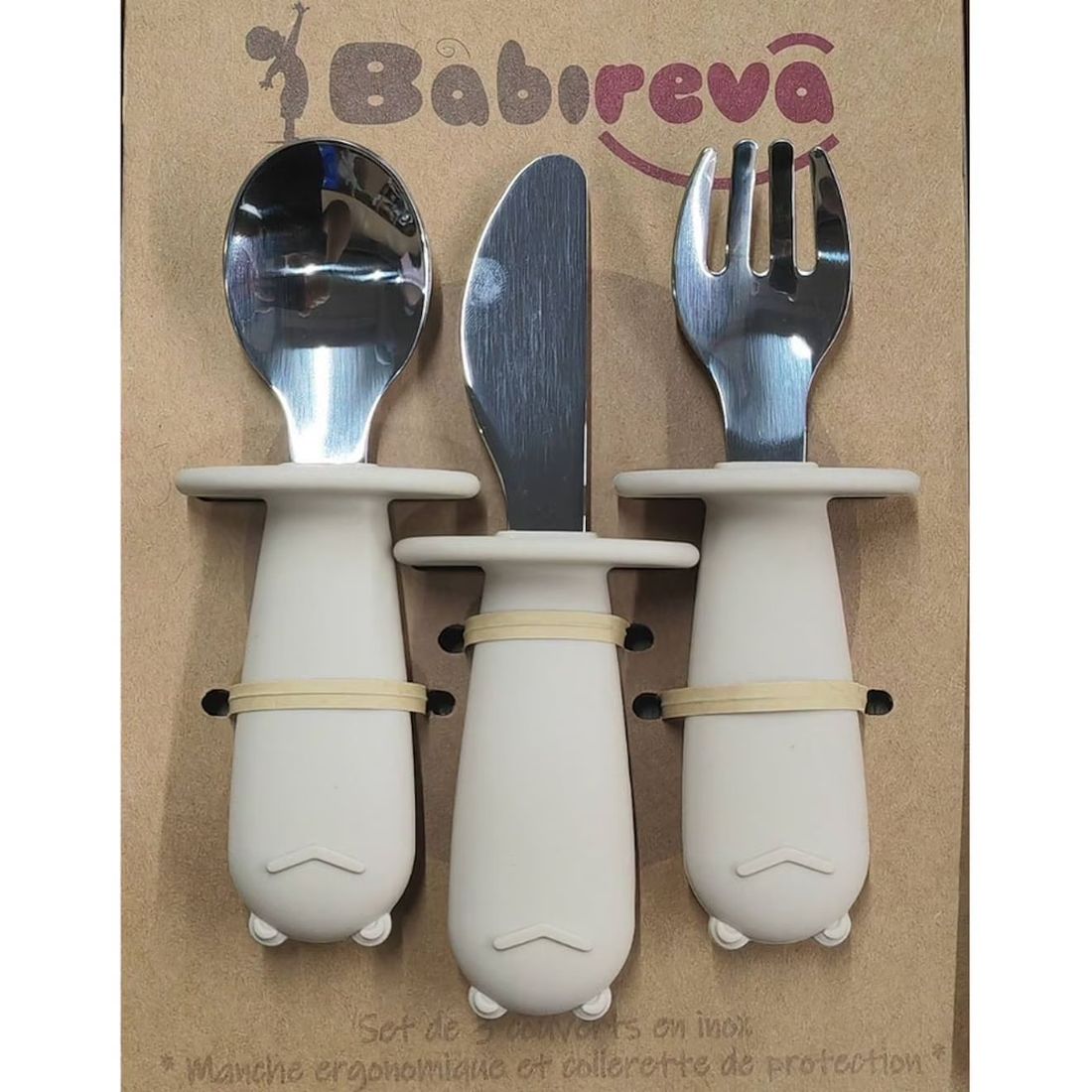 Set De 3 Couverts En Inox Beige (Babireva) - Couverture