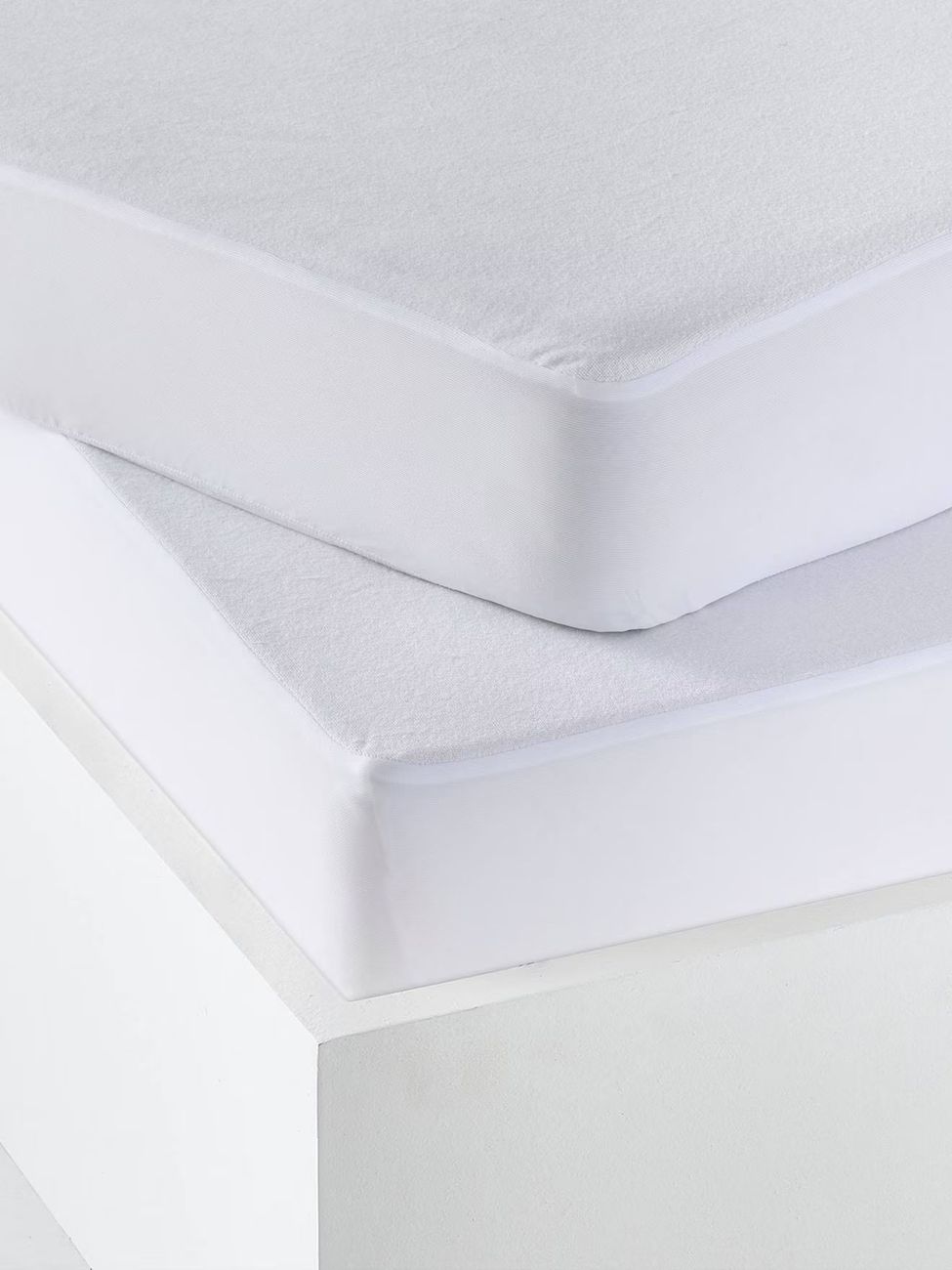 Lot de 2 alèses imperméables en éponge peut bouillir blanc (Vertbaudet) - Image 1
