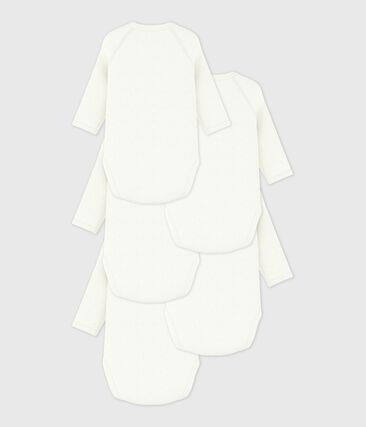 Lot de bodies croisés manches longues bébé mixte en coton (Petit Bateau) - Image 1